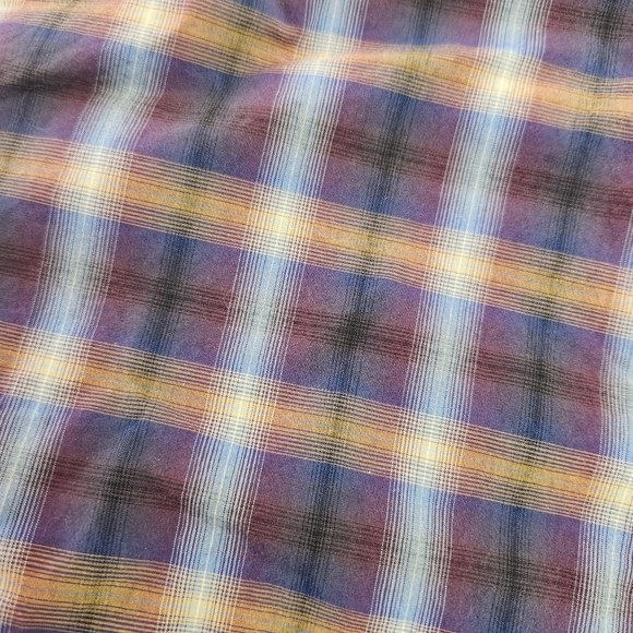 Perry Ellis Multicolor Plaid Casual Button Down Shirt size mens XL 100% cotton - Picture 7 of 7